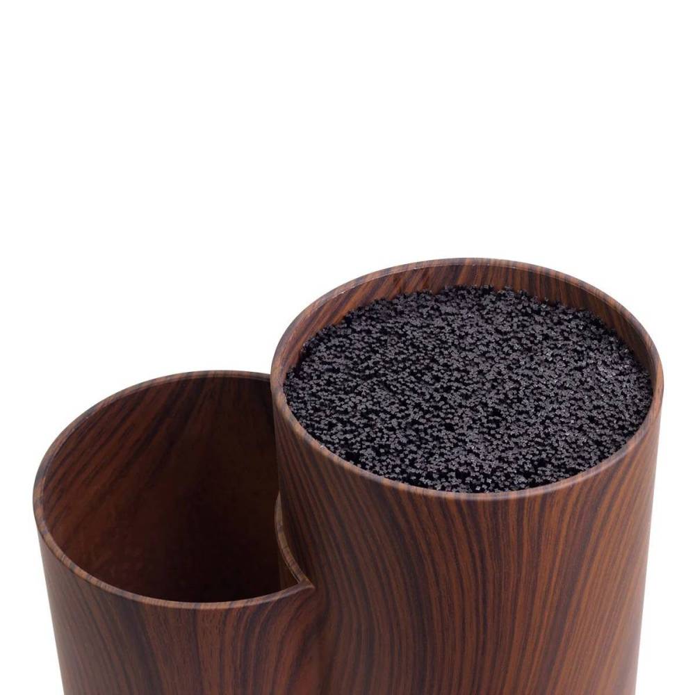 Колода для ножей Kamille Brash Stand Wood пластиковая двойная 22,5 см