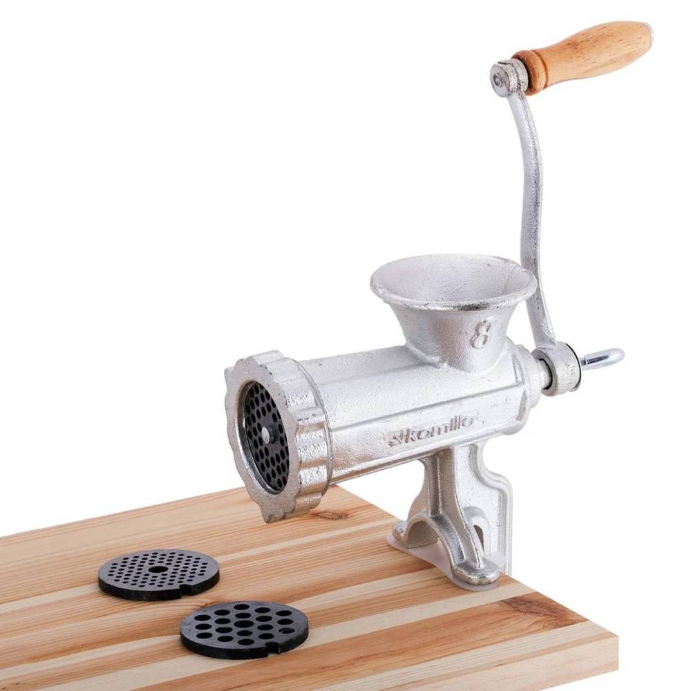 Мясорубка ручная чугунная с тремя насадками Kamille 17 х 9,5 х 25 см