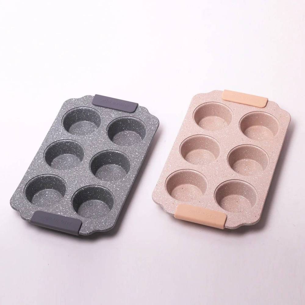 Форма-планшет для выпечки кексов Kamille Marble 30 х 18 см 6 ячеек