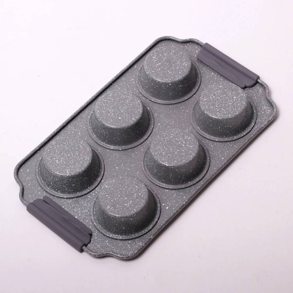 Форма-планшет для выпечки кексов Kamille Marble 30 х 18 см 6 ячеек