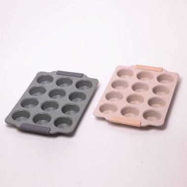 Форма-планшет для выпечки кексов Kamille Marble 38 х 26 см 12 ячеек