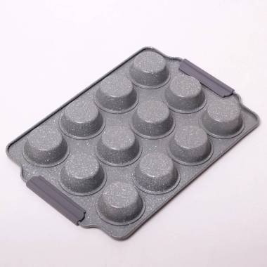 Форма-планшет для выпечки кексов Kamille Marble 38 х 26 см 12 ячеек