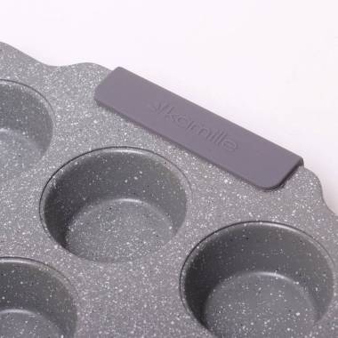 Форма-планшет для выпечки кексов Kamille Marble 38 х 26 см 12 ячеек