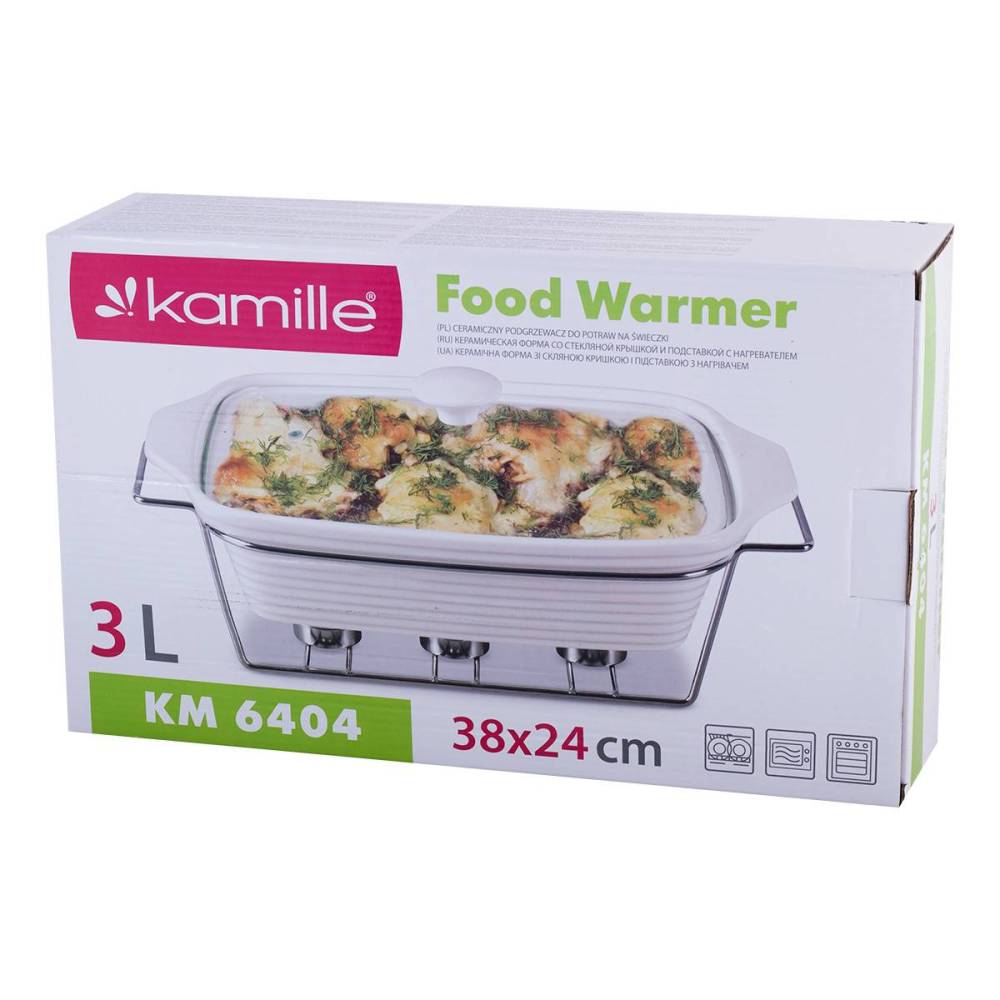 Мармит настольный Kamille 38 см 3 л KM 6404 купить недорого || Metelka.com.ua