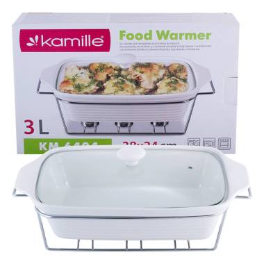 Мармит настольный Kamille 38 см 3 л KM 6404 купить недорого || Metelka.com.ua