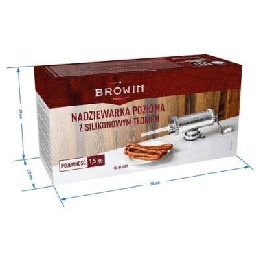 Шприц колбасный горизонтальный Browin с силиконовым поршнем на 1,5 кг