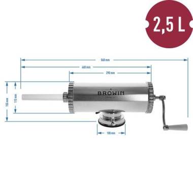 Шприц ковбасний горизонтальний Browin на 2,5 кг (311020) купити недорого || Metelka.com.ua