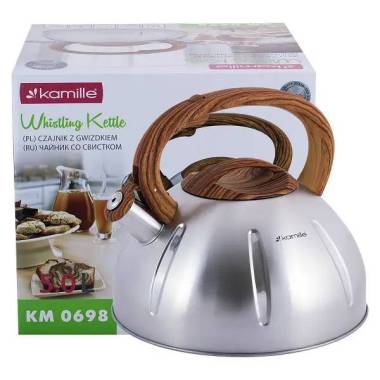 Чайник Kamille 5л из нержавеющей стали со свистком KM 0698 купить недорого || Metelka.com.ua