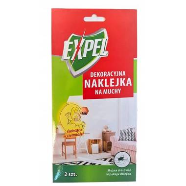 Декоративная светящаяся наклейка для мух EXPEL, 2 шт