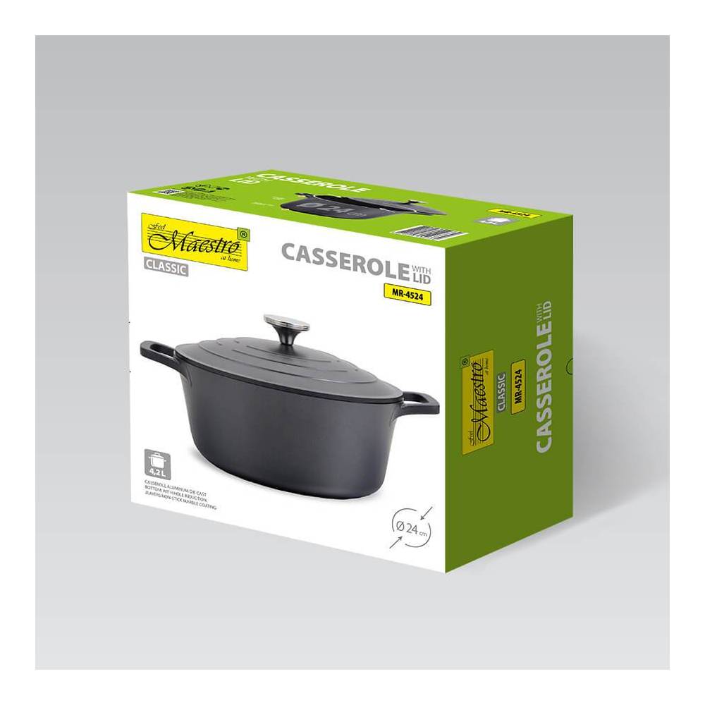 Каструля з кришкою Maestro Cast MR-4524 4,2  л