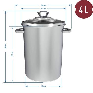 Кастрюля Browin с корзиной-пароваркой 4л (313500) купить недорого || Metelka.com.ua