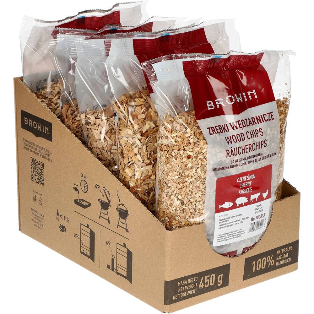 Щепки для копчения и жарки на гриля - дуб 450г BIOWIN (BROWIN)