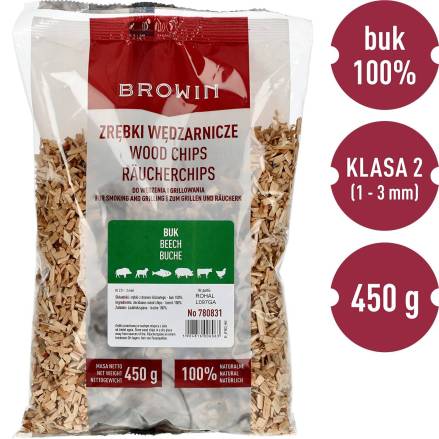 Щепки для копчения и жарки на гриля - дуб 450г BIOWIN (BROWIN)