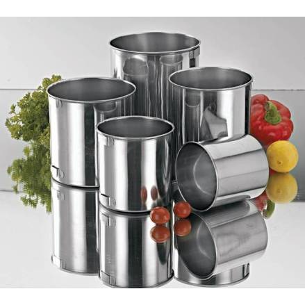 Кружки металлические (4 штуки) Kamille 300мл на стальной подставке (КМ 4379)